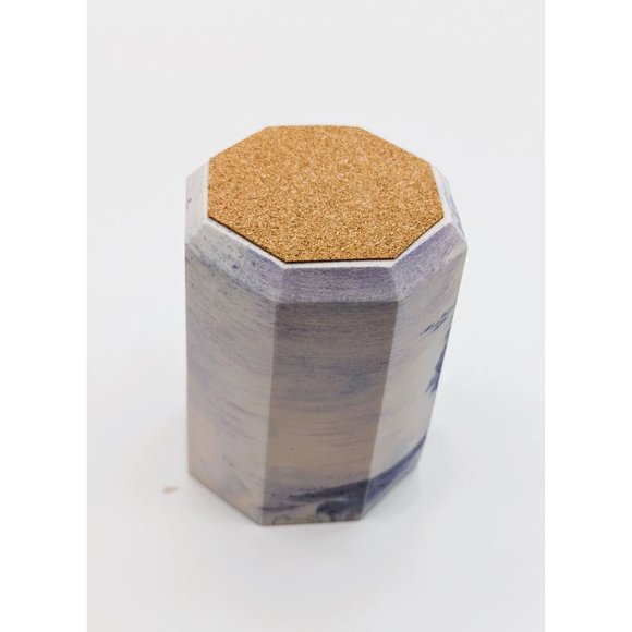 Pencil or Makeup Jar and Mushroom Trinket Jar Blue Handmade - Picture 10 of 10